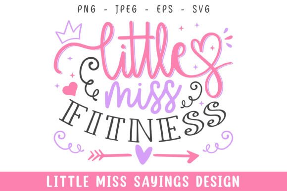 A Designer's Take on the Little Miss Fitness SVG Graphic