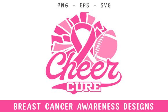 Cheer Cure Breast Cancer Ribbon: A Versatile SVG Design