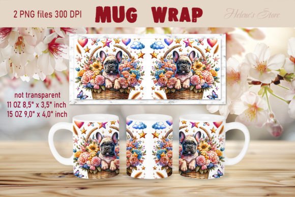 French Bulldog Mug Sublimation Designs for Crafts and Graphics