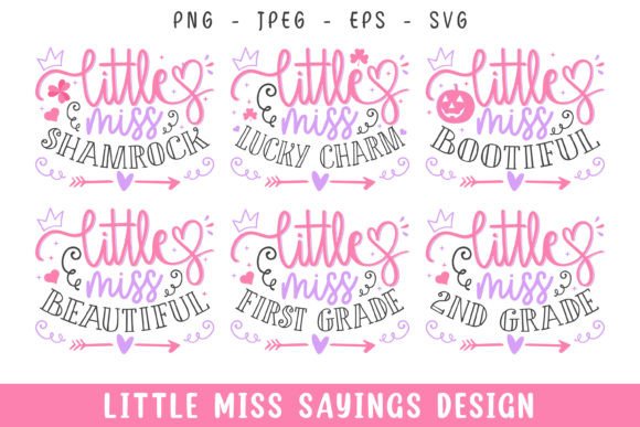 Little Miss Saying Mega Svg Bundle: A Designer's Take on Craft Graphics