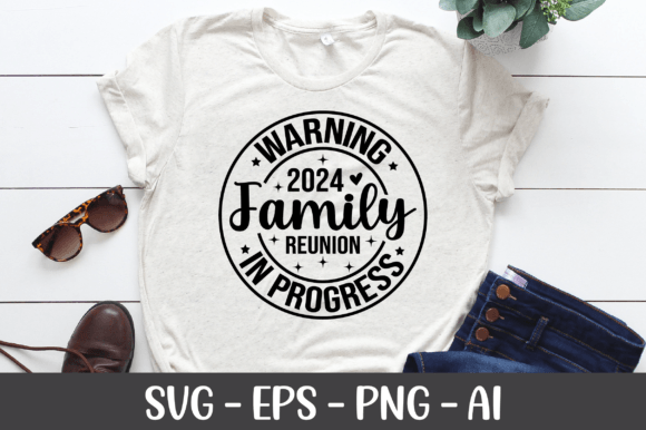 Warning Family Reunion in Progress SVG for Graphics and Crafts